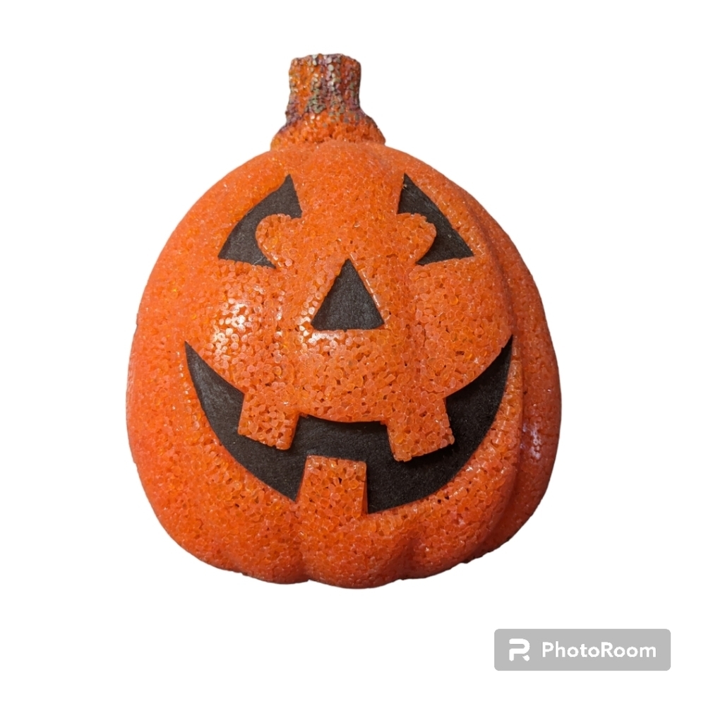 Vintage, Melted Plastic Popcorn, Pumpkin Wall Decor/Mask